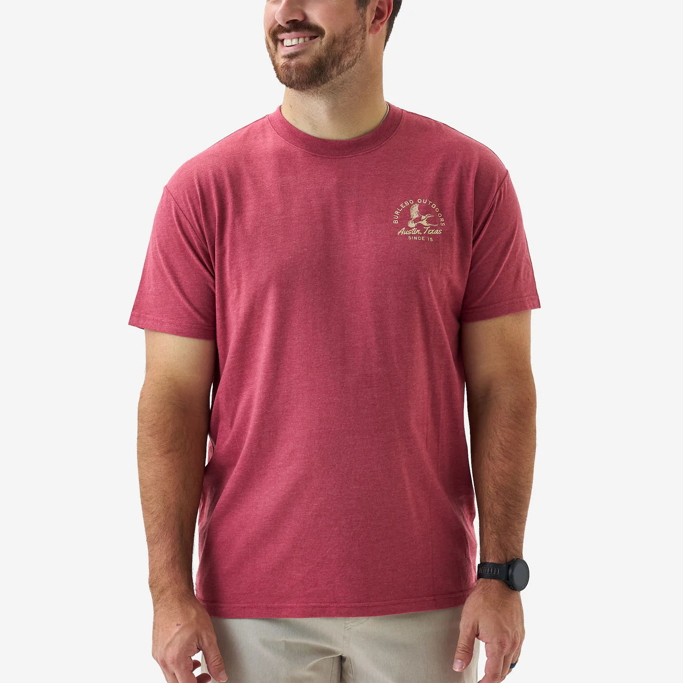 Burlebo Short Sleeve Tee - Classic Duck - Heather Red