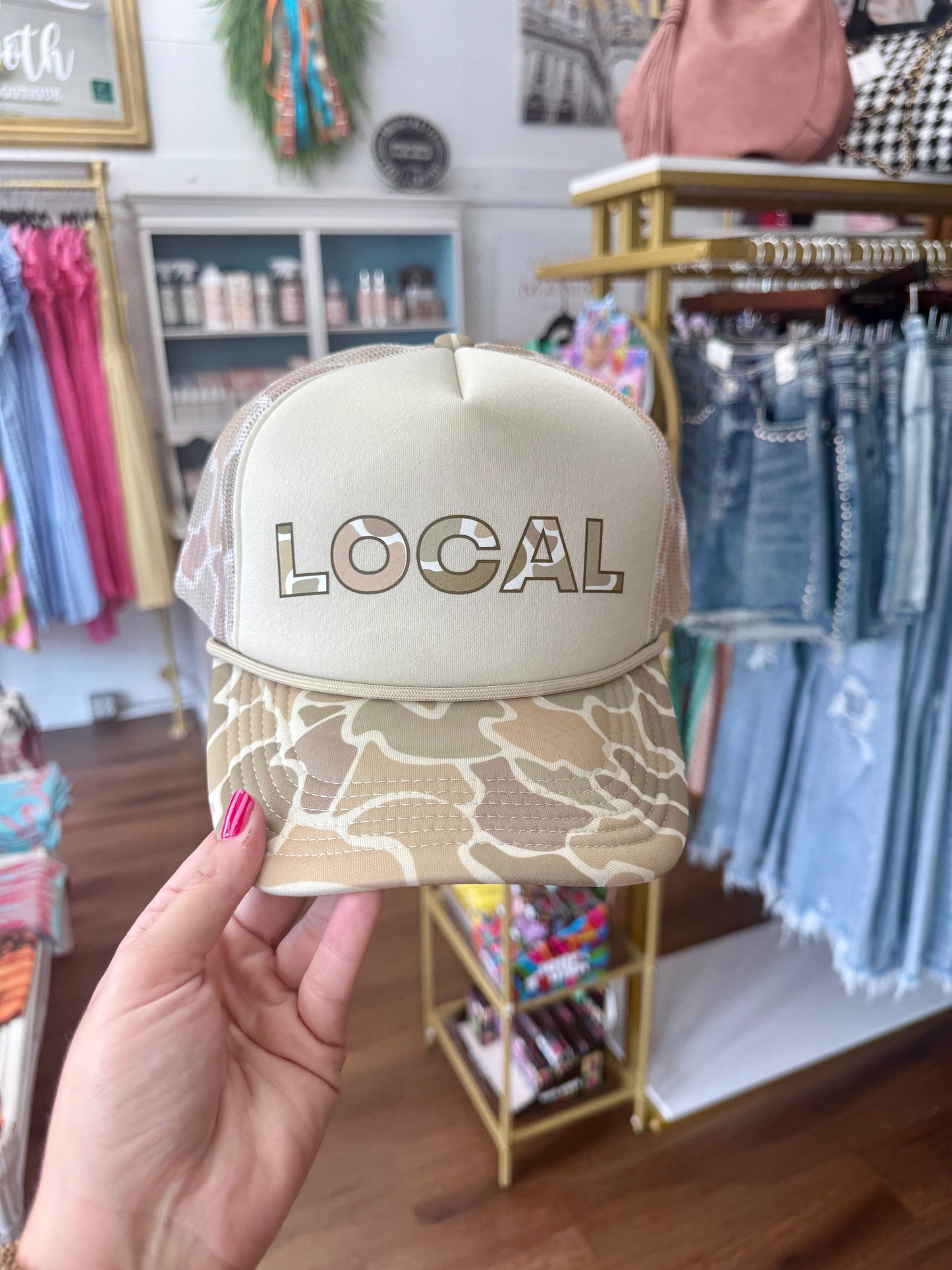 Local Girl Local Camo Desert Foam Trucker Hat