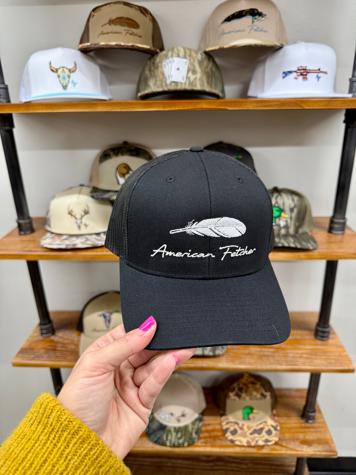 American Fetcher All Black-Feather Hat