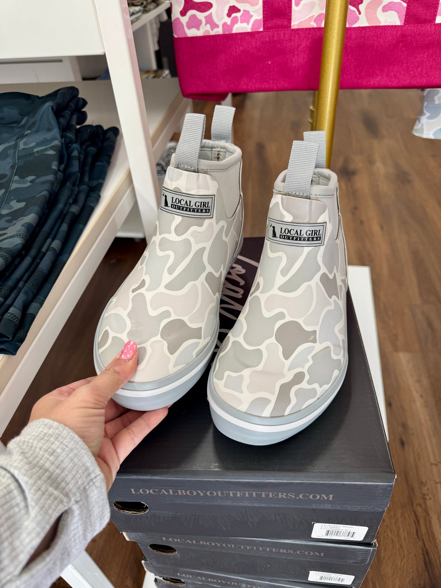 Local Girl Rubber Boots Forest Camo Saltwater