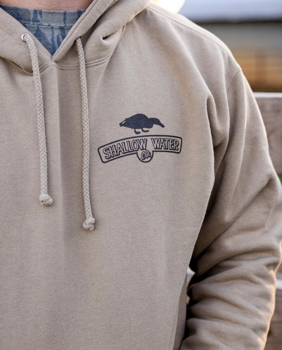Shallow Water Where the Ducks Feed Hoodie | Khaki