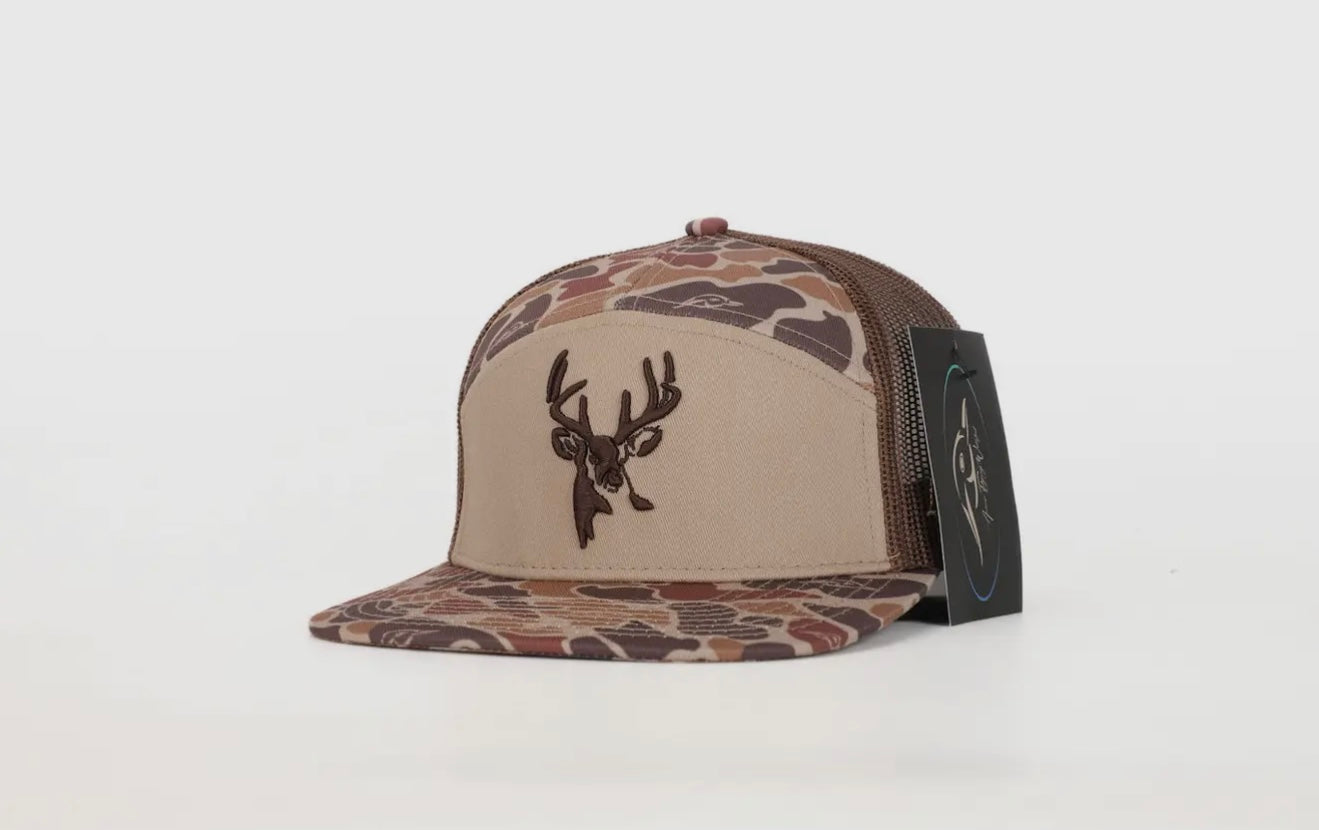 Youth American Flyway Waterfowl 7 Panel Deer Head Hat