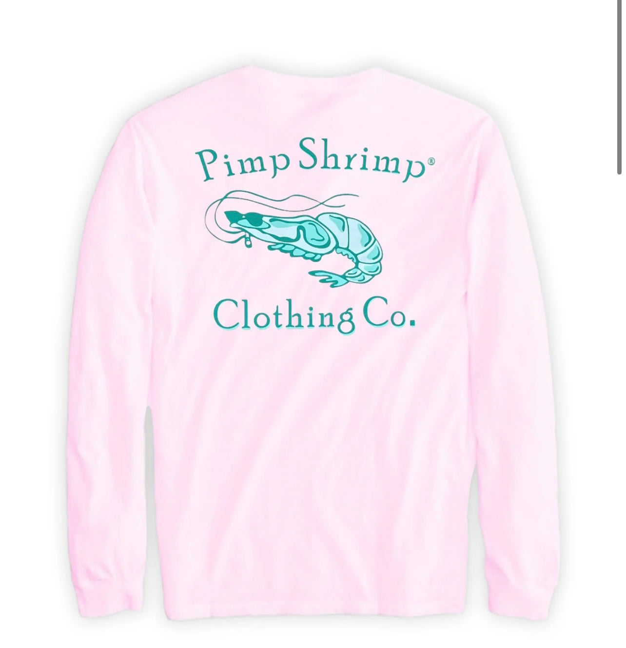Pimp Shrimp Pink Jady Original Logo Long Sleeve T-Shirt