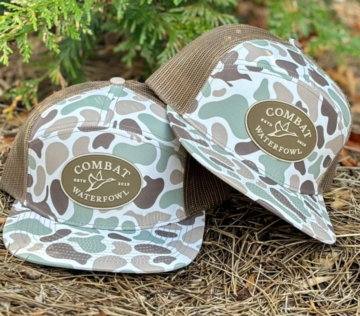 Combat Waterfowl Front Lines 7 Panel Hat | Patch | Diyala Camo