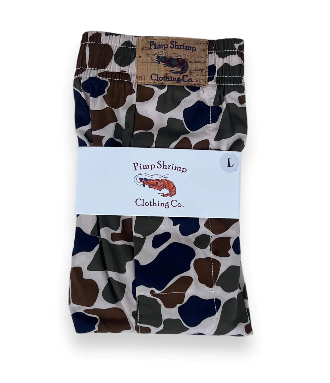 Pimp Shrimp 100% Comfort Cotton Old School Camo Boxer Shorts