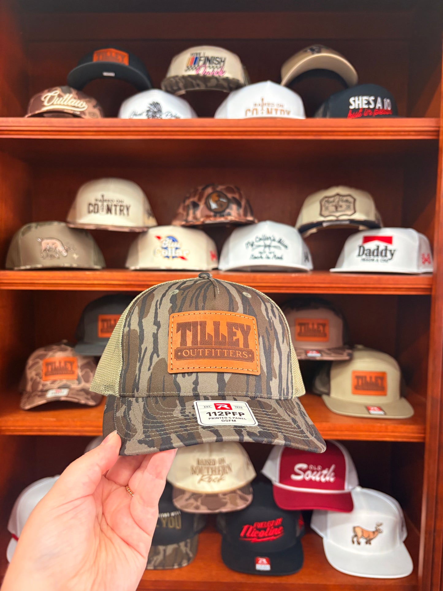 TO Bottomland Camo 7 Panel Hat