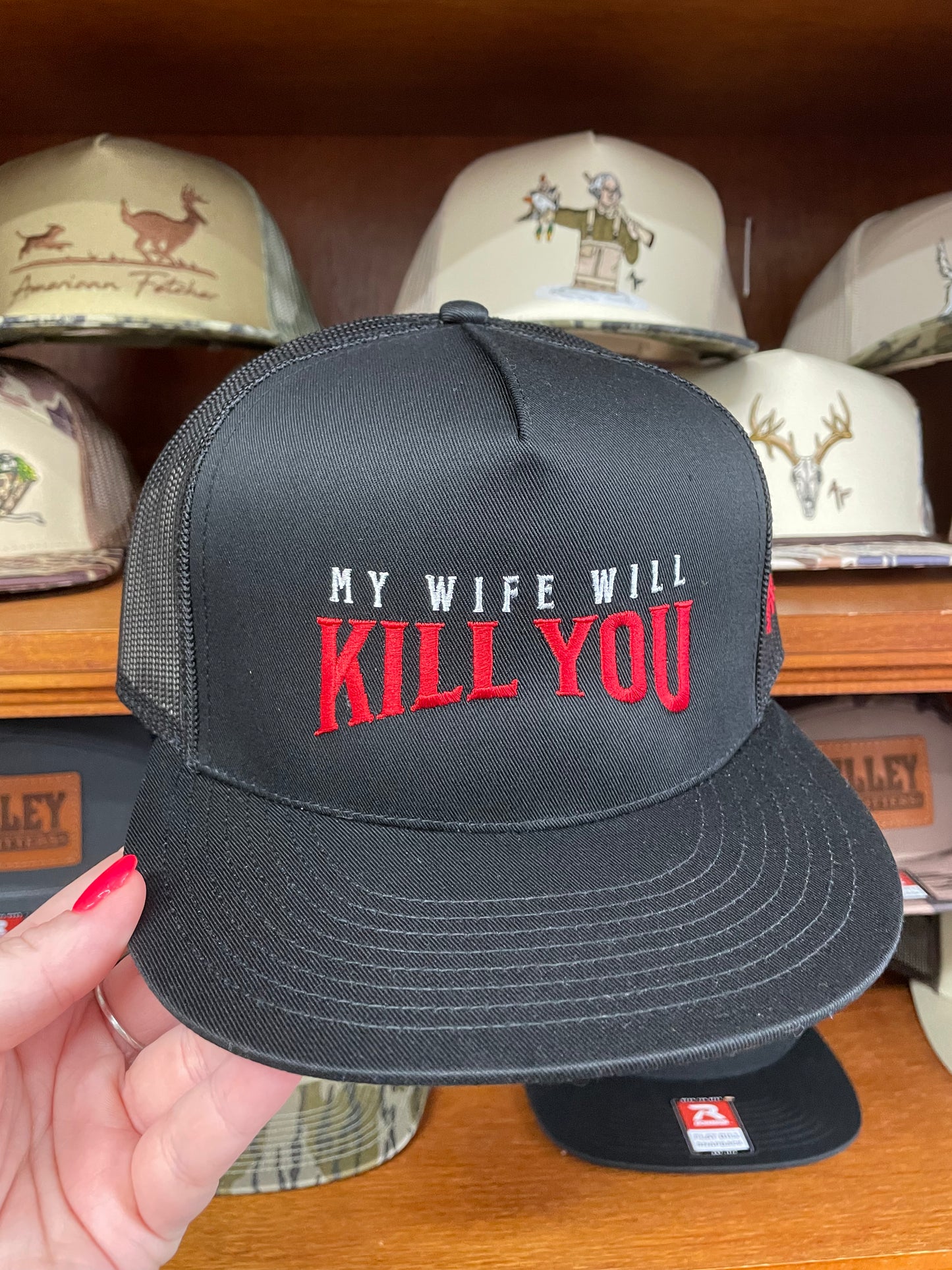 Mad Hatter My Wife Will Kill You Black Hat