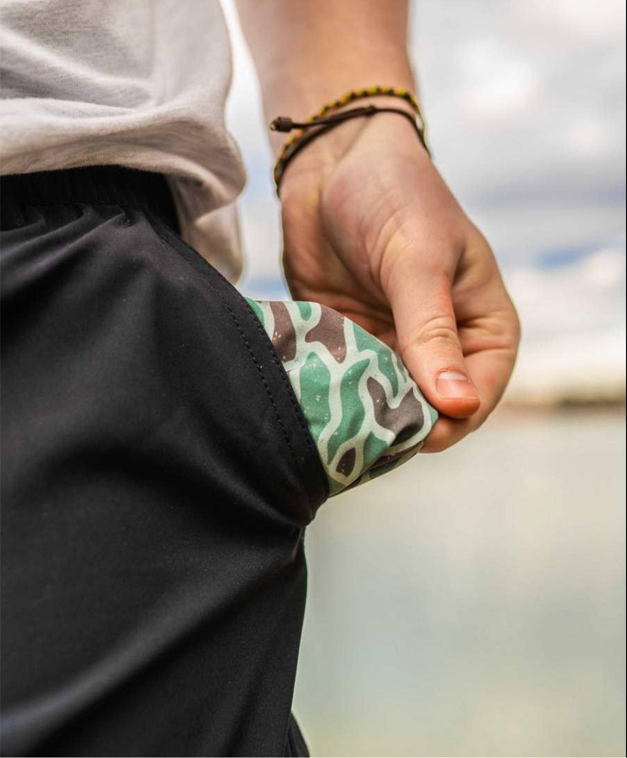 Burlebo Everyday Shorts - Matte Black with Camo Pockets