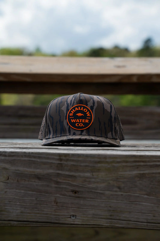 Shallow Water Bottomland Camo Performance Hat - Orange