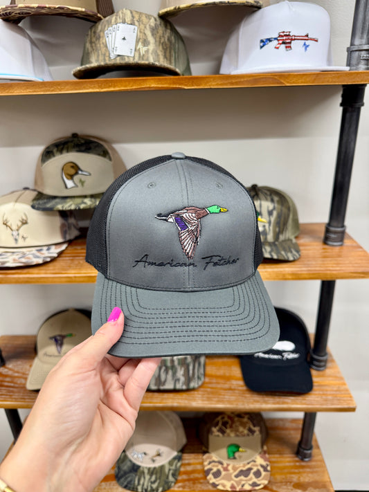 American Fetcher Charcoal/Black Mallard Hat