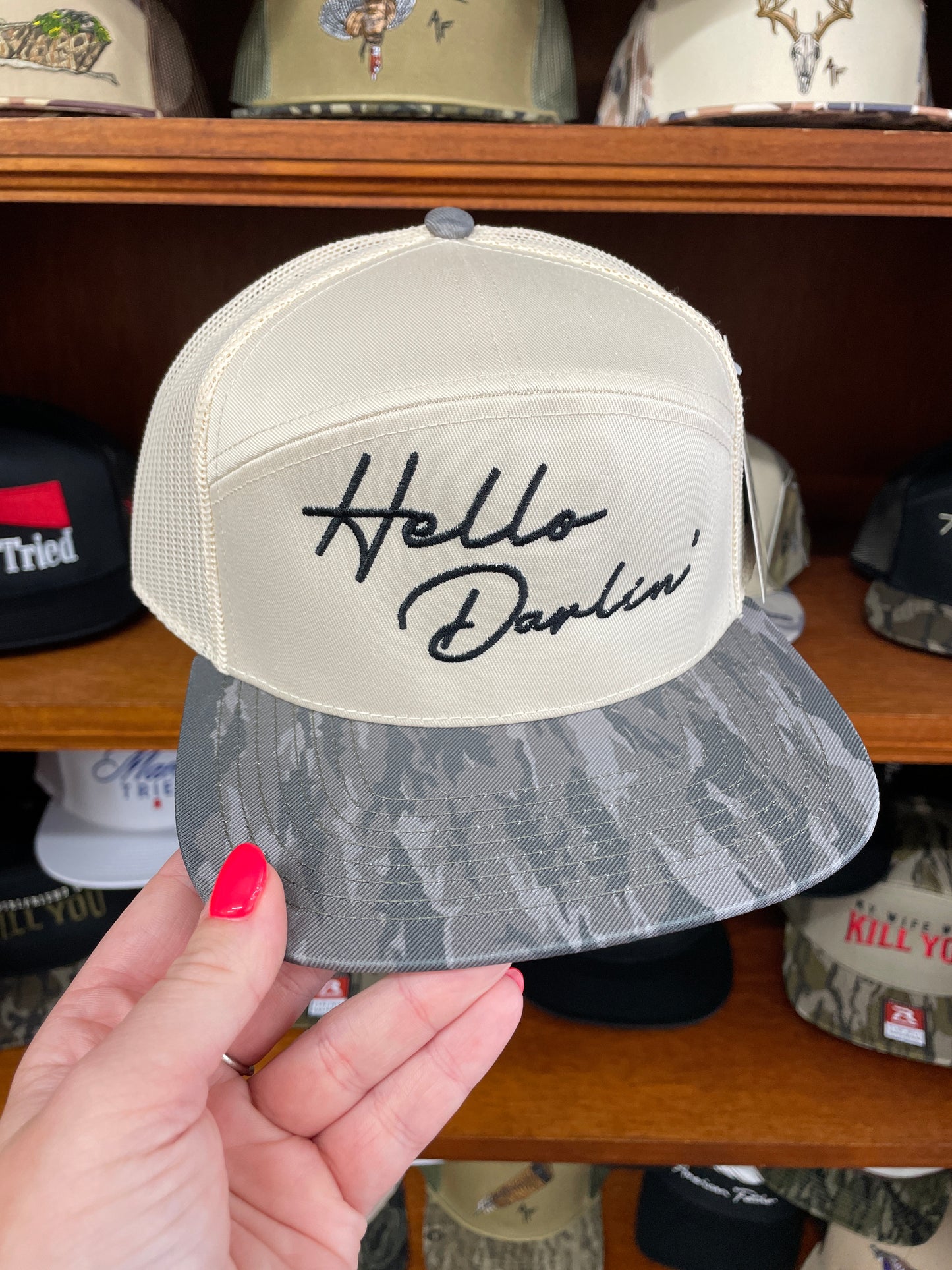 Mad Hatter Hello Darlin 7 Panel Hat