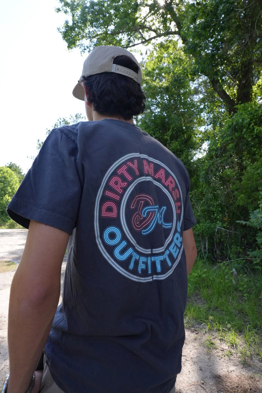 Dirty Marsh Circle Neon Tee
