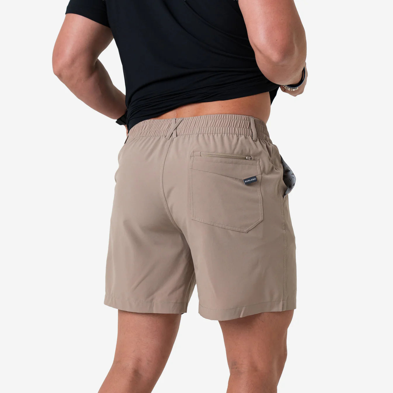 Burlebo Everyday Short - Cobblestone Khaki - Duck Hunt Pocket