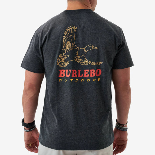 Burlebo Short Sleeve Tee - Duck Wild - Heather Black