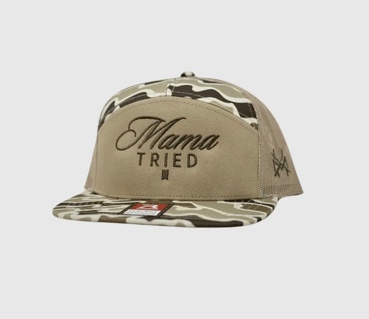 Mad Hatter Mama Tried 7 Panel Field Camo Hat