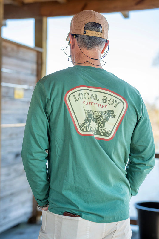 Local Boy GSP Badge Long Sleeve T-Shirt-Light Green