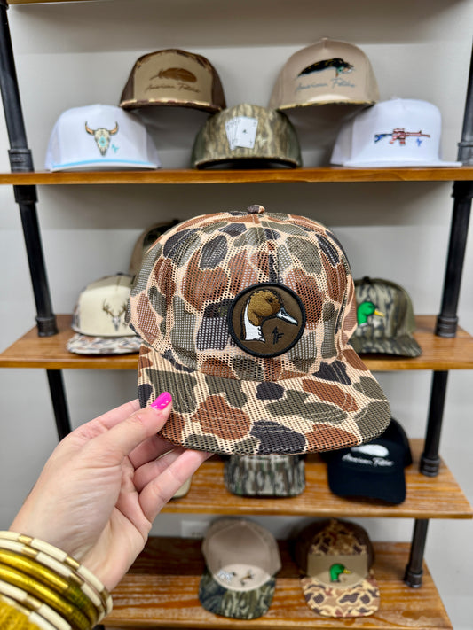 American Fetcher Pintail- Duck Camo Full Mesh Hat
