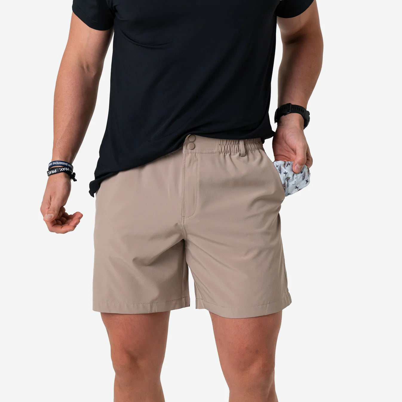 Burlebo Everyday Short - Cobblestone Khaki - Duck Hunt Pocket