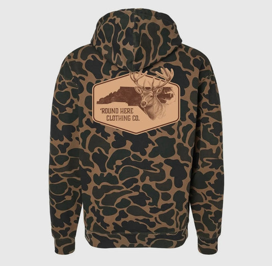 NC Deer Camo Badge Sweatshirt