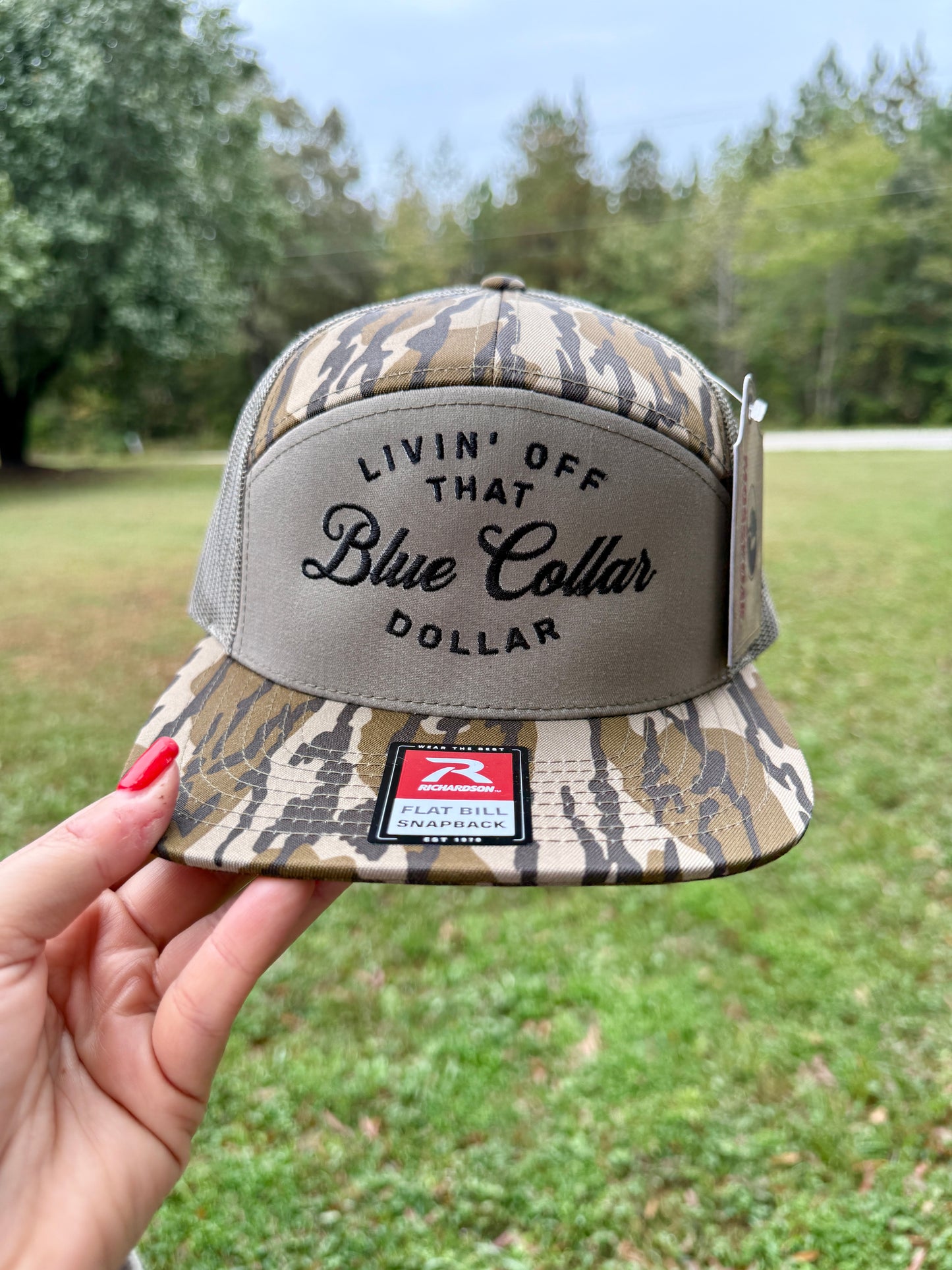 Mad Hatter Blue Collar Dollar - 7 Panel Hats