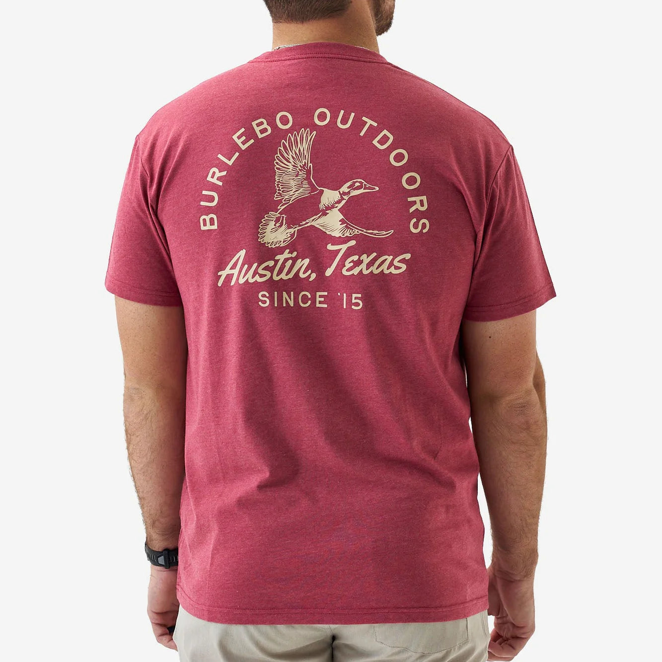 Burlebo Short Sleeve Tee - Classic Duck - Heather Red