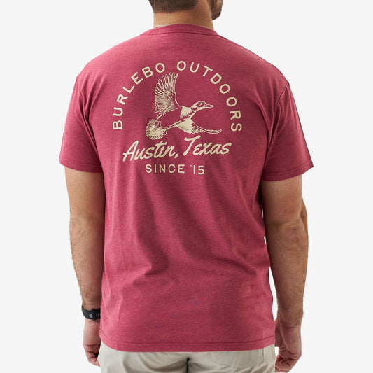 Burlebo Short Sleeve Tee - Classic Duck - Heather Red