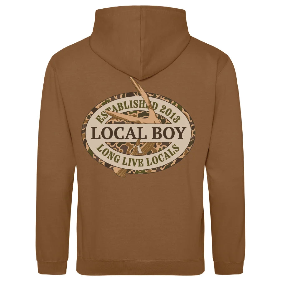 Local Boy Brushwood Hoodie Old School Antler Oval