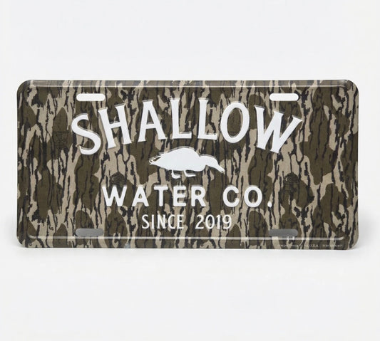 Shallow Water LOGO LICENSE PLATE - MOSSY OAK BOTTOMLAND