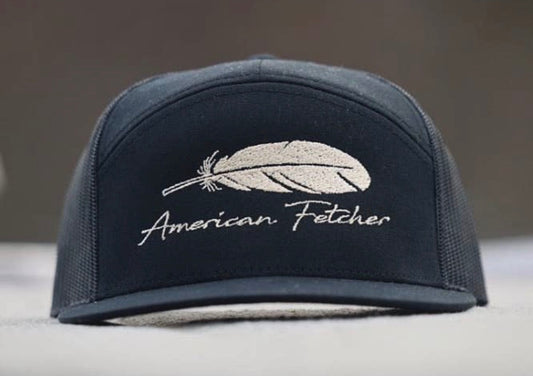 American Fetcher The Feather 7 Panel Black Hat