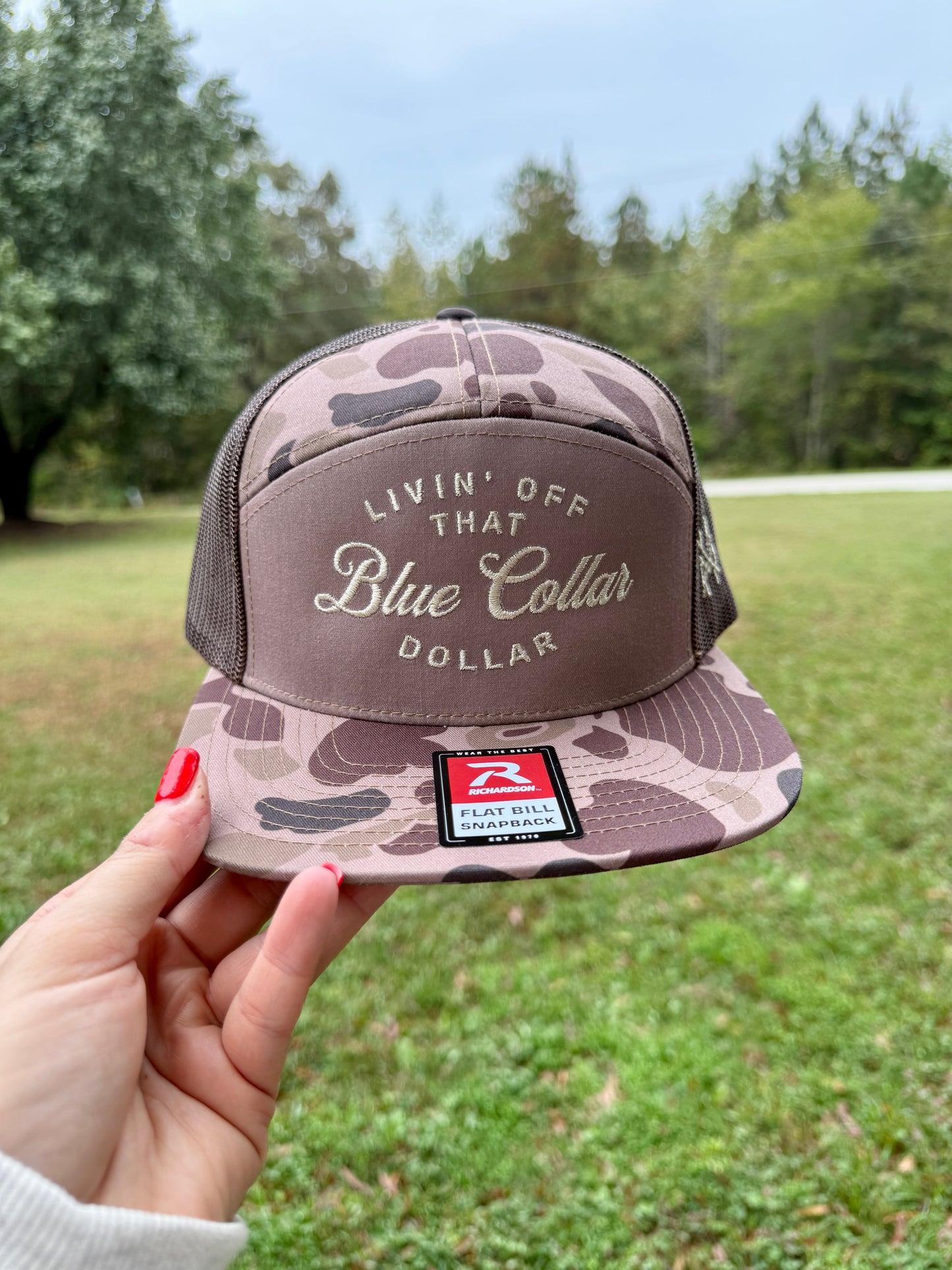 Mad Hatter Blue Collar Dollar - 7 Panel Hats