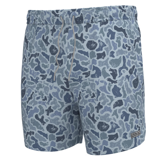 Local Boy Bayview Swim Trunks - Distressed LCF Cobalt