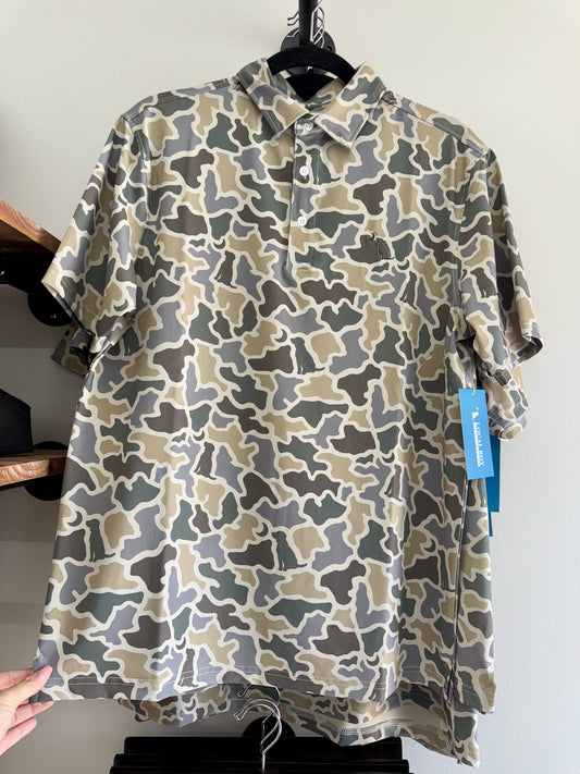 Local Boy Dirty Myrtle Polo - Sand Dog & Moon Camo