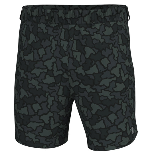 Local Boy Volley Shorts - Black Dog & Moon Camo