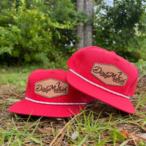 Dirty Marsh Shoreline Leather Patch Hat | Crawfish