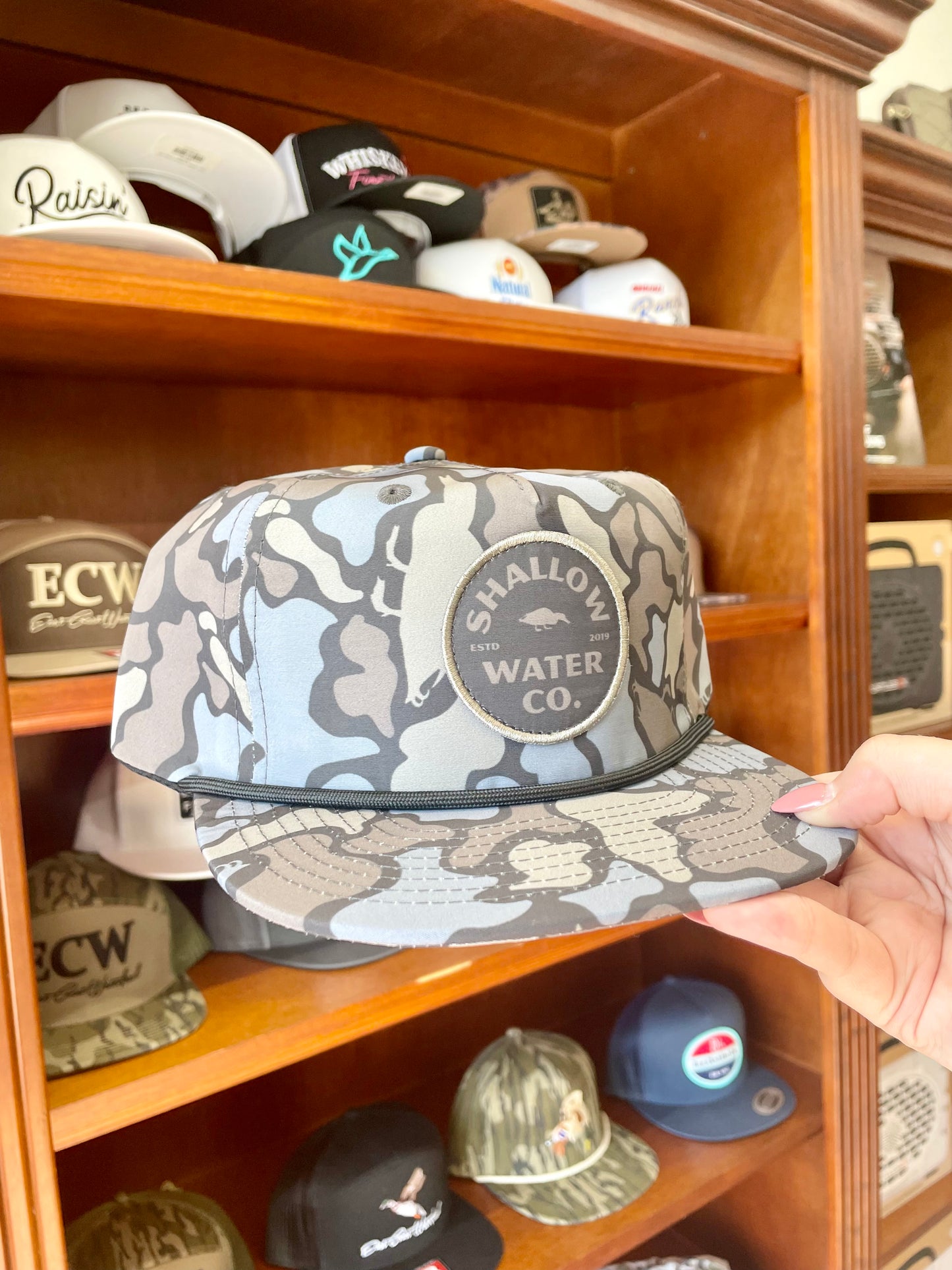 Shallow Water Timber Camo Rope Hat