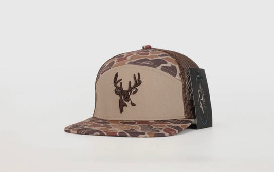 Youth American Flyway Waterfowl 7 Panel Deer Head Hat