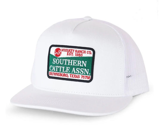 Whiskey Bent Icy White Cattle ASSN Hat