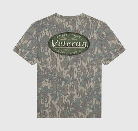 Public Land Veteran Mossy Oak Greenleaf Tee