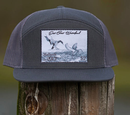 ECW Charcoal Duck Stamp 7 Panel Hat