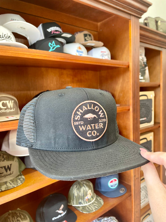 Shallow Water Rambler Waxed Trucker-Black