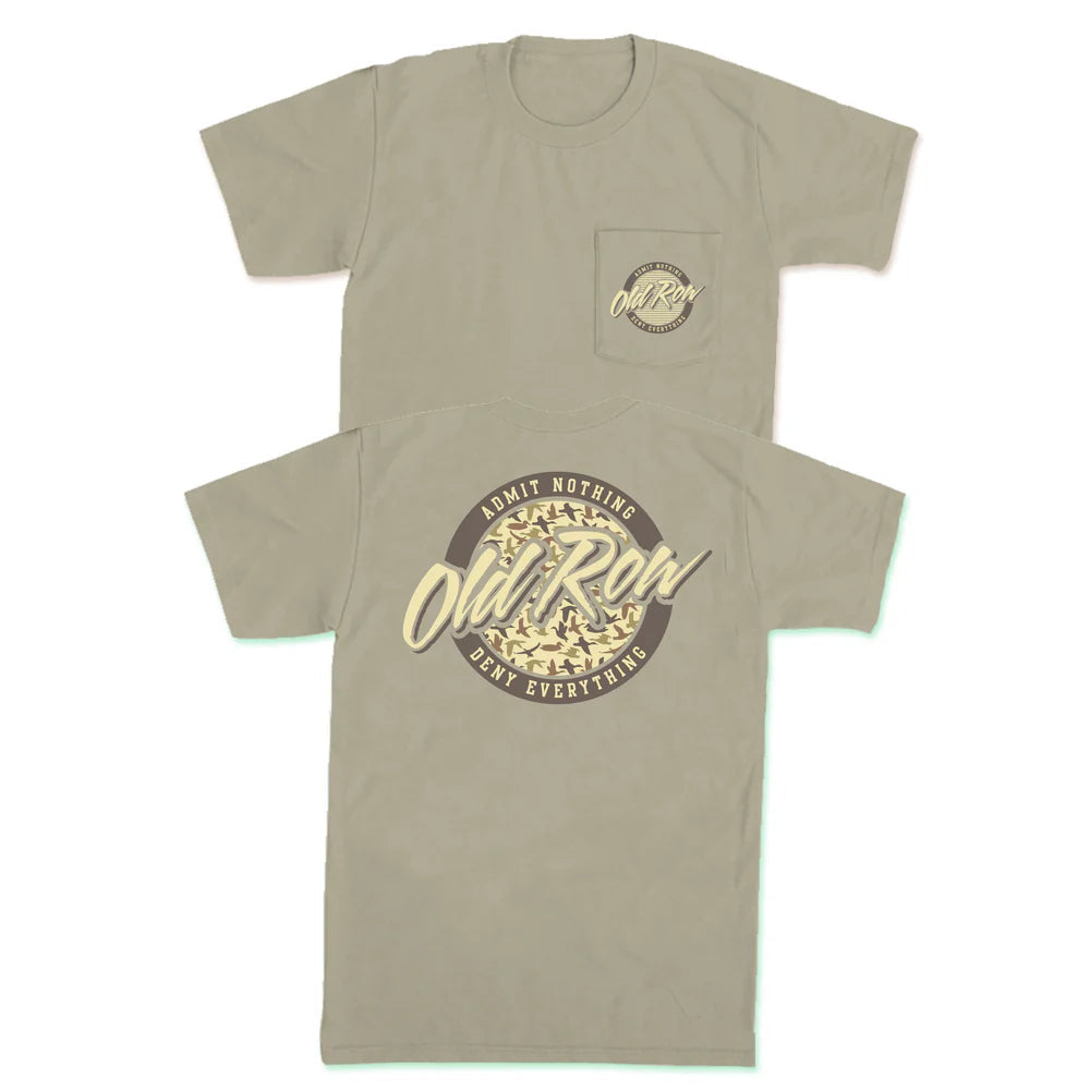 Old Row Duck Camo Circle Logo Pocket Tee