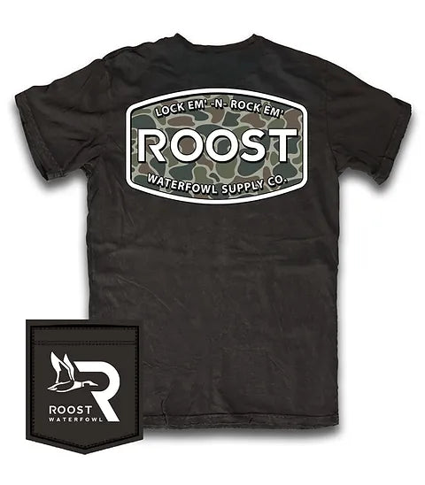 Roost Waterfowl Camo Logo T-Shirt