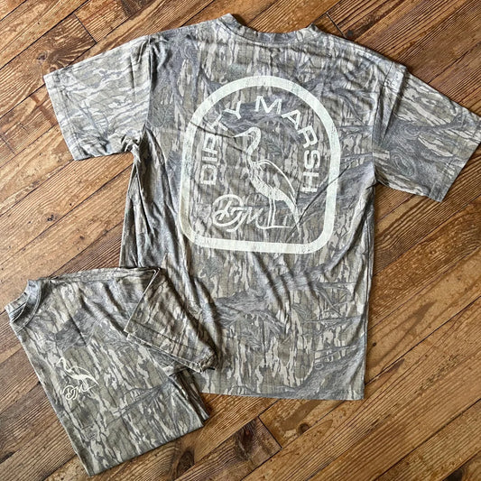 Dirty Marsh Backshore Logo Tee | Mossy Oak® Treestand Camo (Washed Out Series)