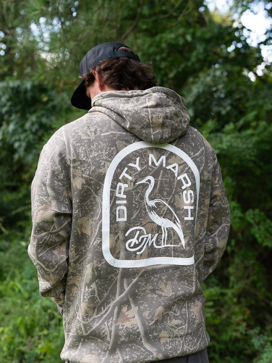 Dirty Marsh Backshore Logo Hoodie | Deadwood Camo