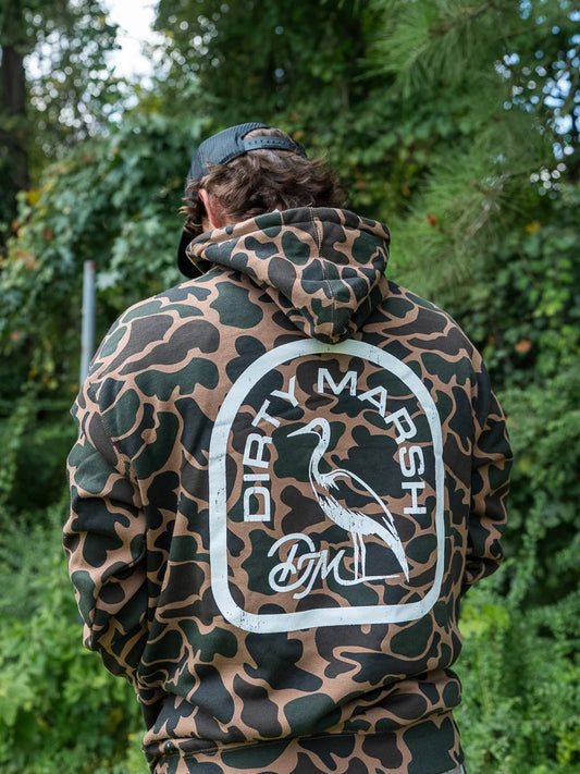 Dirty Marsh Backshore Logo Hoodie | Duck Camo