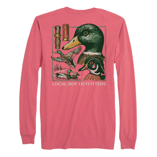 Local Boy Duck Species Long Sleeve T-Shirt-Brick