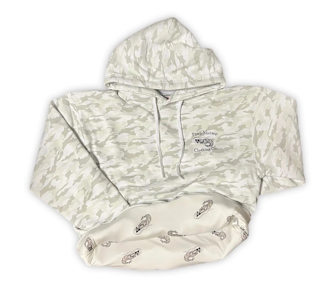 Pimp Shrimp White Camo Mid-Weight Hoodie