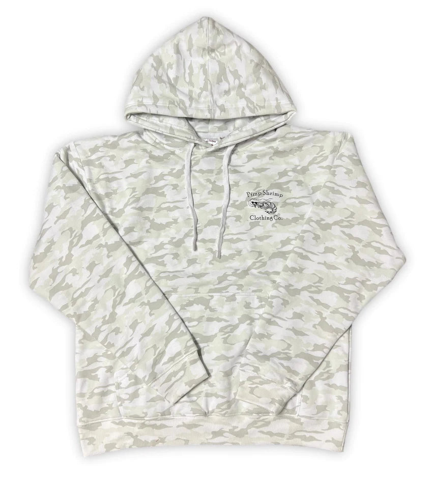 Pimp Shrimp White Camo Mid-Weight Hoodie