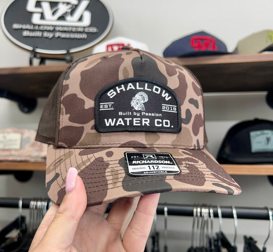 Shallow Water Old School Camo Trucker