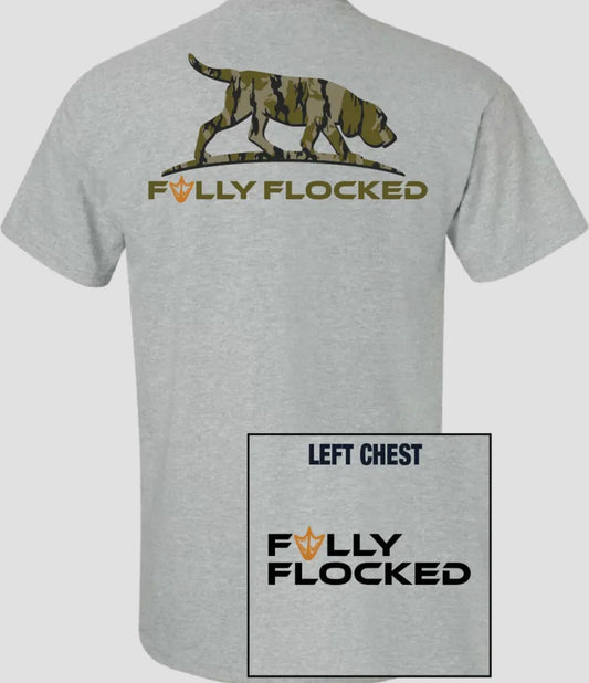 Fully Flocked Camo Hound Sport Grey Tee